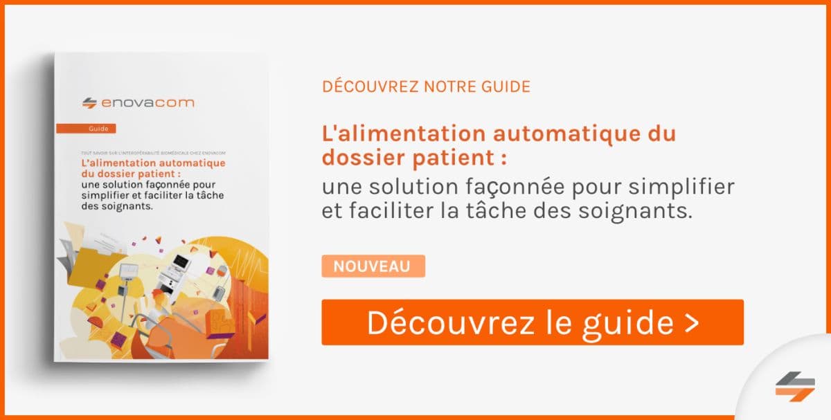 Illustration Comment Enovacom remonte automatiquement les données des dispositifs biomédicaux dans le dossier patient ?