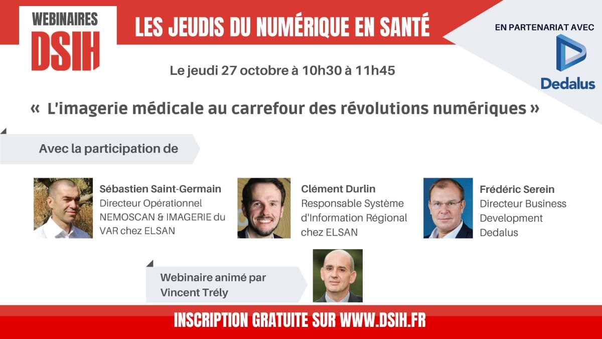 Illustration Webinaire DSIH, jeudi 27/10 «L’imagerie médicale au carrefour des révolutions numériques»