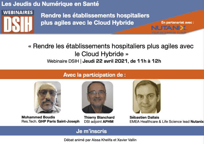 Illustration Webinaire DSIH « Rendre les établissements hospitaliers plus agiles avec le Cloud hybride »