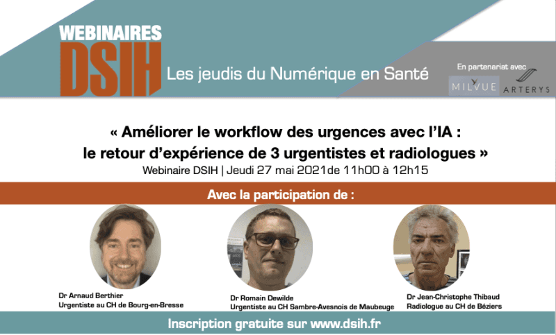 Illustration #Webinaire DSIH « Améliorer le workflow des urgences avec l’IA : le retour d’expérience de 3 urgentistes et radiologues »
