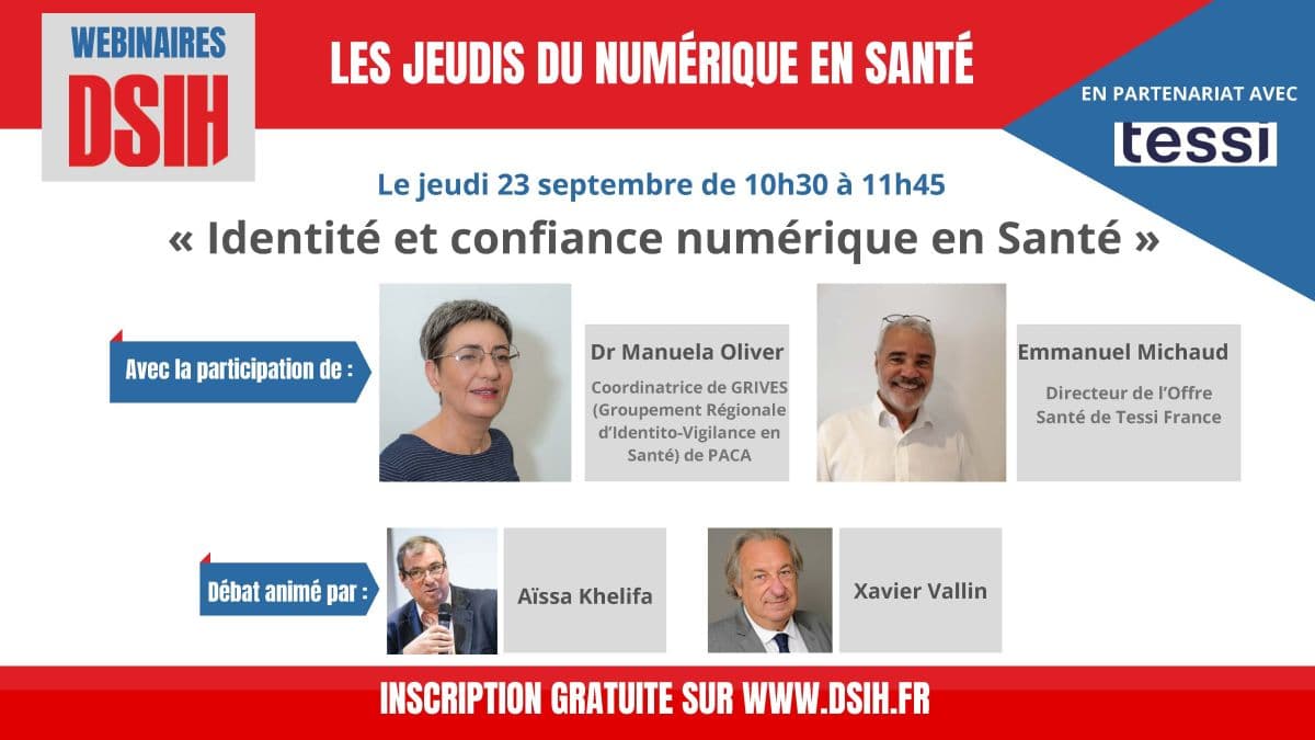 Illustration Webinaire DSIH : « Identité et confiance numérique en Santé »