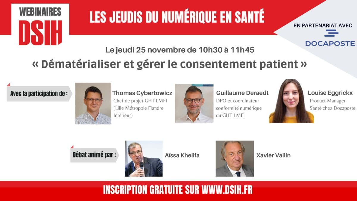 Illustration #Webinaire DSIH « Dématérialiser et gérer le consentement patient »