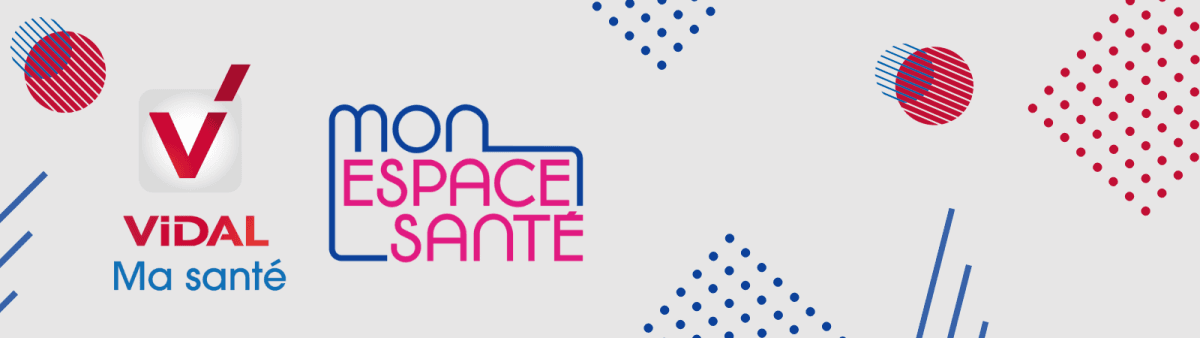 Illustration VIDAL Ma santé, l'application compagnon des traitements médicamenteux dispoinble dans Mon espace santé