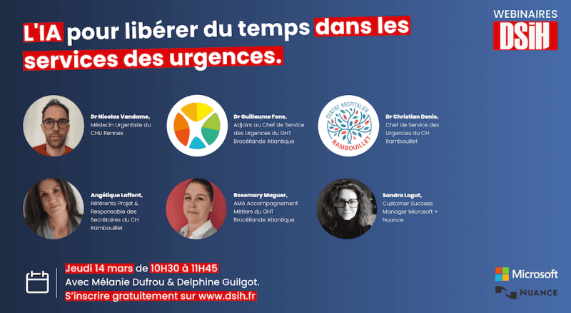 Illustration #Webinaire DSIH | Jeudi 14/03 « L'IA pour libérer du temps dans les services des urgences »