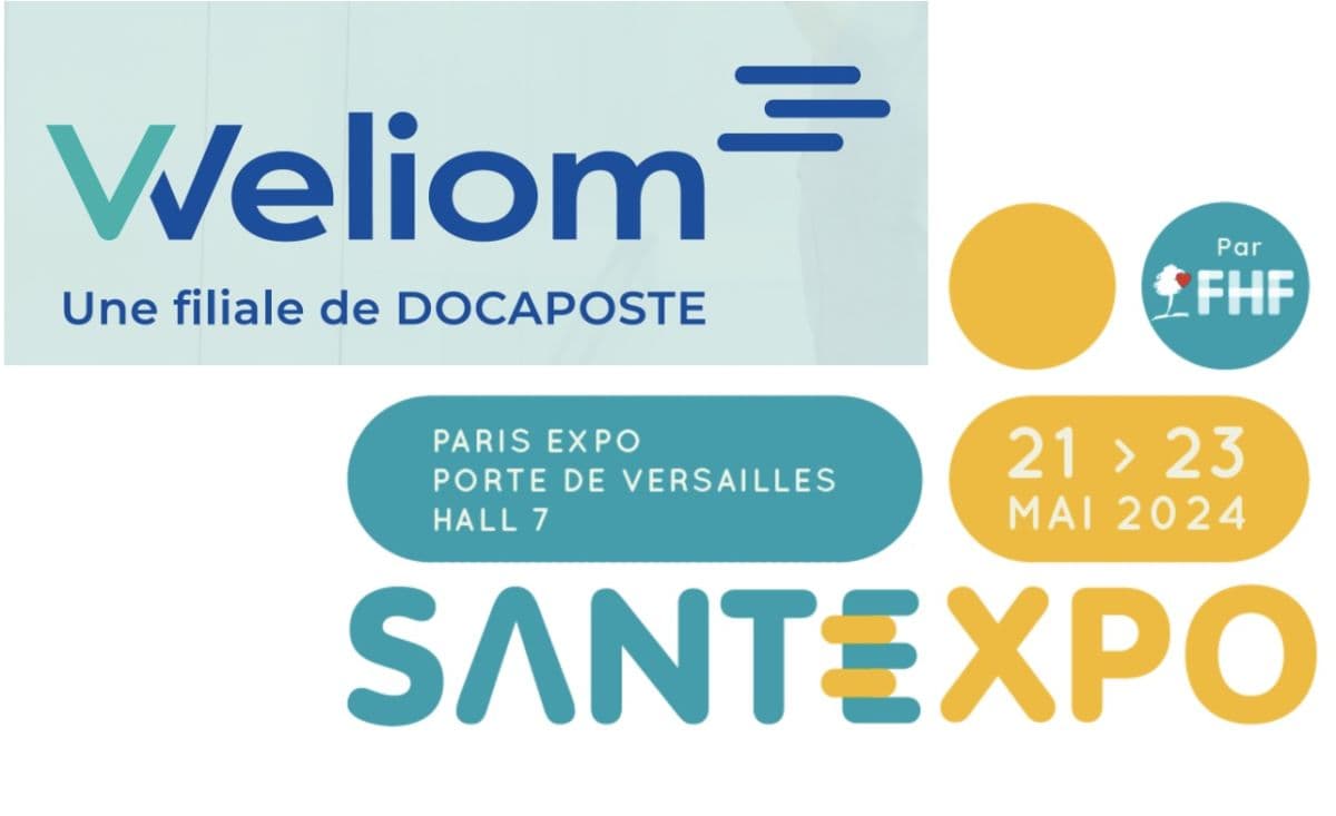 Illustration Rendez-vous sur le salon SantExpo 2024 pour profiter des conseils et retours d’expérience des consultants WELIOM et de l’ensemble des entités de La Poste Santé & Autonomie sur le stand H68 – K67 !