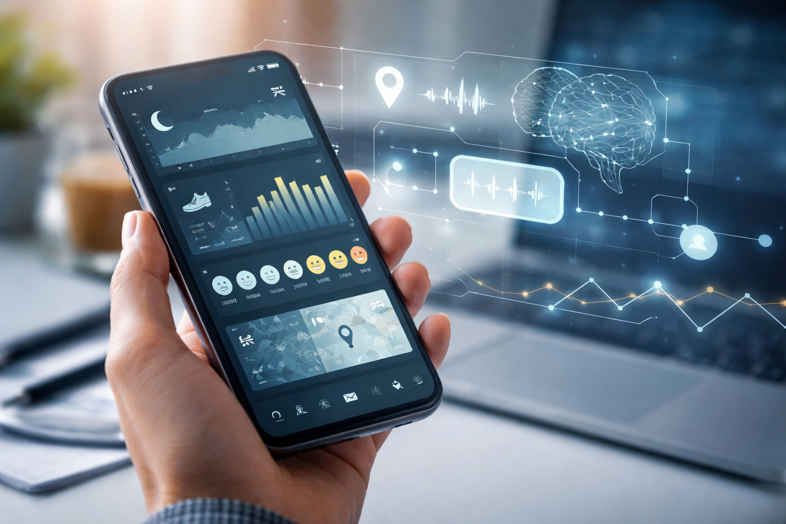 Illustration Biomarqueurs numériques et IA : quels apports pour la psychiatrie ?